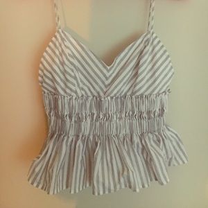 Express Peplum Spaghetti Strap tank